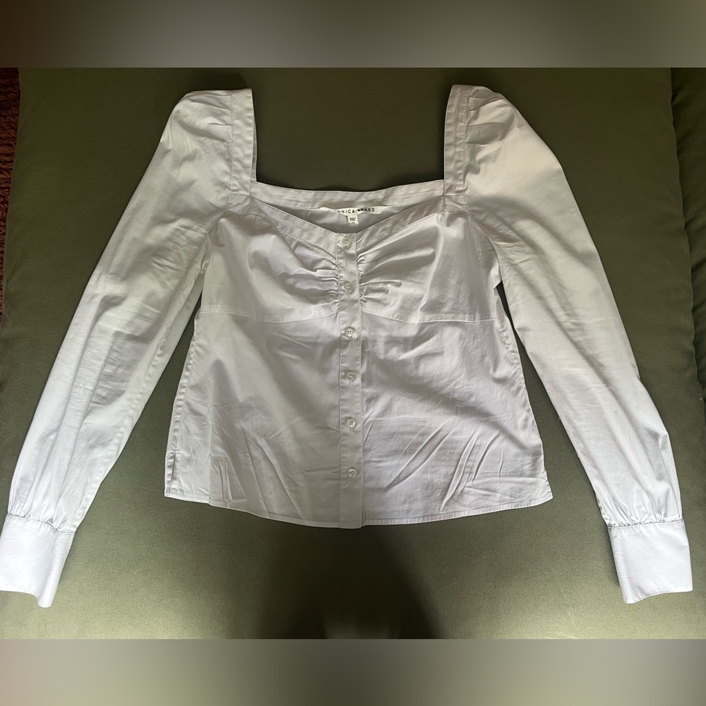 Veronica Beard White Button Down Top